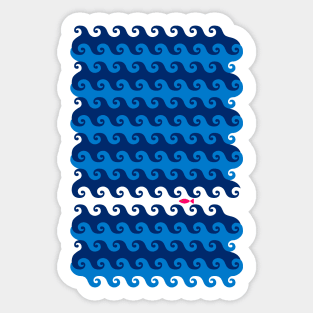 A fish in the sea Sticker